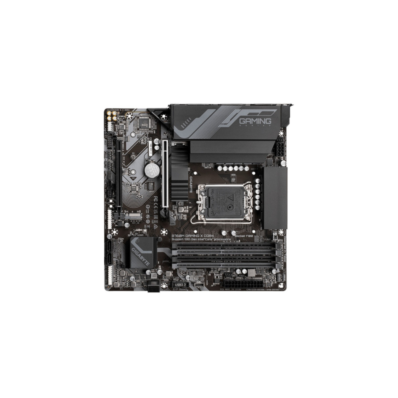 GIGABYTE GA-B760M G P WiFi DDR4 - B760 Micro-ATX LGA1700 Motherboard, 4x DDR4 Slots, 128GB Max