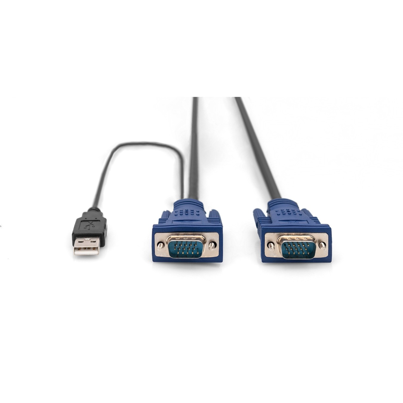 KVM Kabel-Satz.VGA.PS 2-Mouse.PS 2-Keyboard. USB HD DB15 M.2xMiniDIN6 M. USB typeA M - HD DB15 M - Black - 1.8 m - DIGITUS