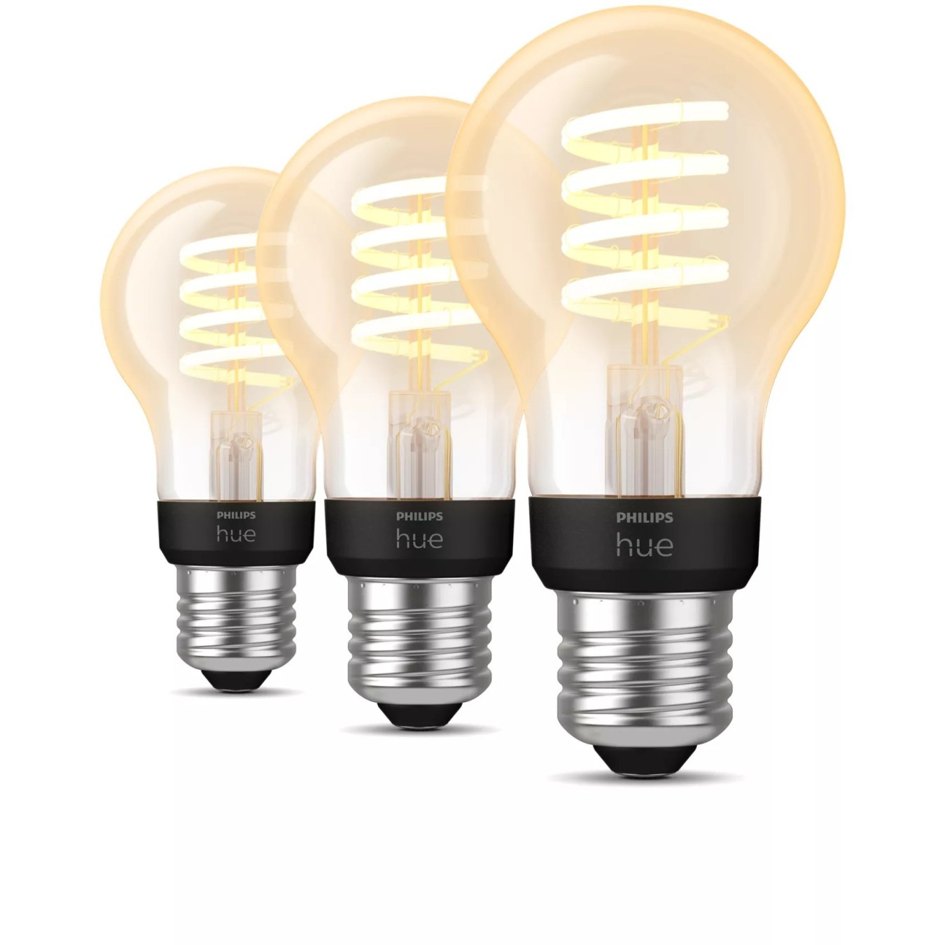 Philips Hue White Ambiance E27 Filament 3-pack - Characteristics (Bluetooth, E27, A60, 2200-4500 K, 7 W, CRI 80)