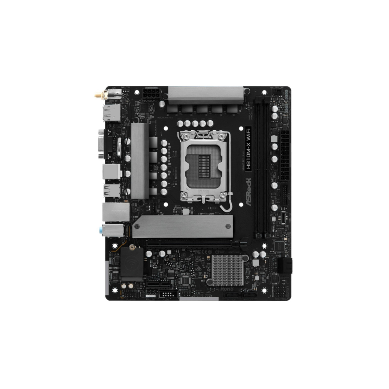 ASRock H810M-X WiFi - H810M-X - Micro-ATX LGA1700, PCIe 4.0 M.2 x4, Built-in WiFi — Buy in Cyprus with Fast Delivery