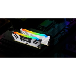 Buy KINGSTON 64GB 6400MT/s DDR5 CL32 DIMM Kit of 2 - FURY Renegade RGB White - XMP in Cyprus, Nicosia, Limassol, Larnaka, Pafos