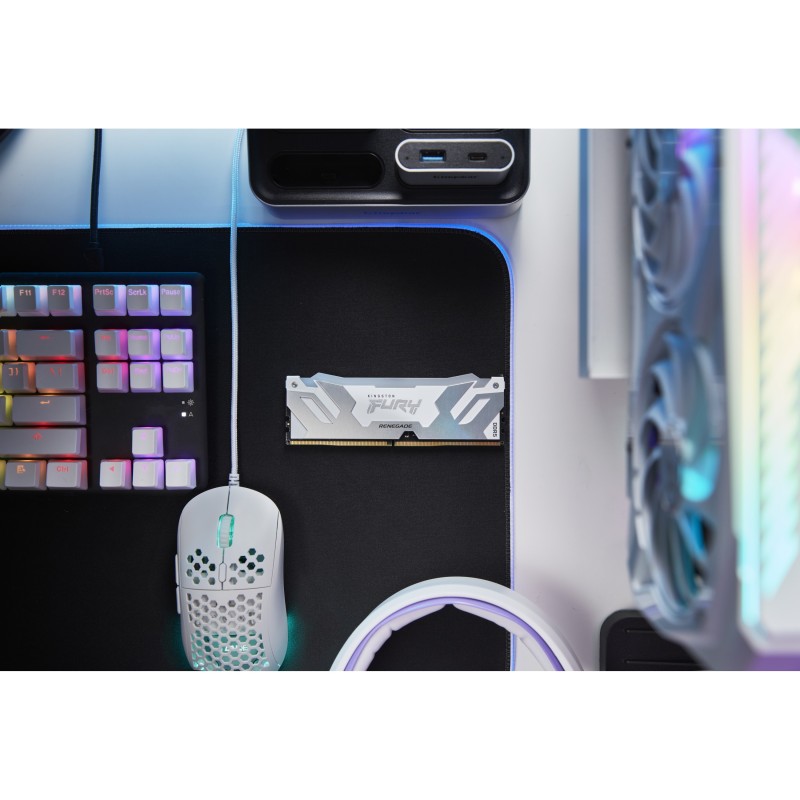 Buy KINGSTON 64GB 6400MT/s DDR5 CL32 DIMM Kit of 2 - FURY Renegade RGB White - XMP in Cyprus, Nicosia, Limassol, Larnaka, Pafos