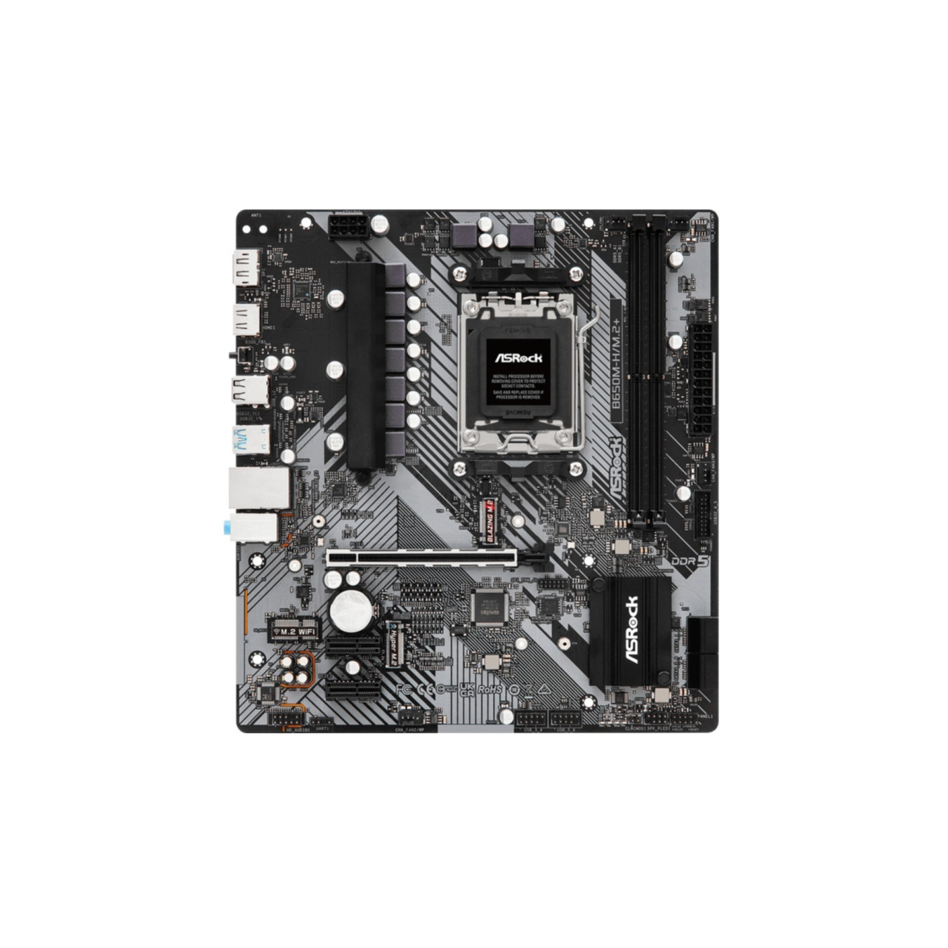 ASRock B650M-H M.2+ - B650 AM5 Micro-ATX Motherboard - DDR5, PCIe 4.0, Enhanced VRM — Buy in Cyprus with Fast Delivery
