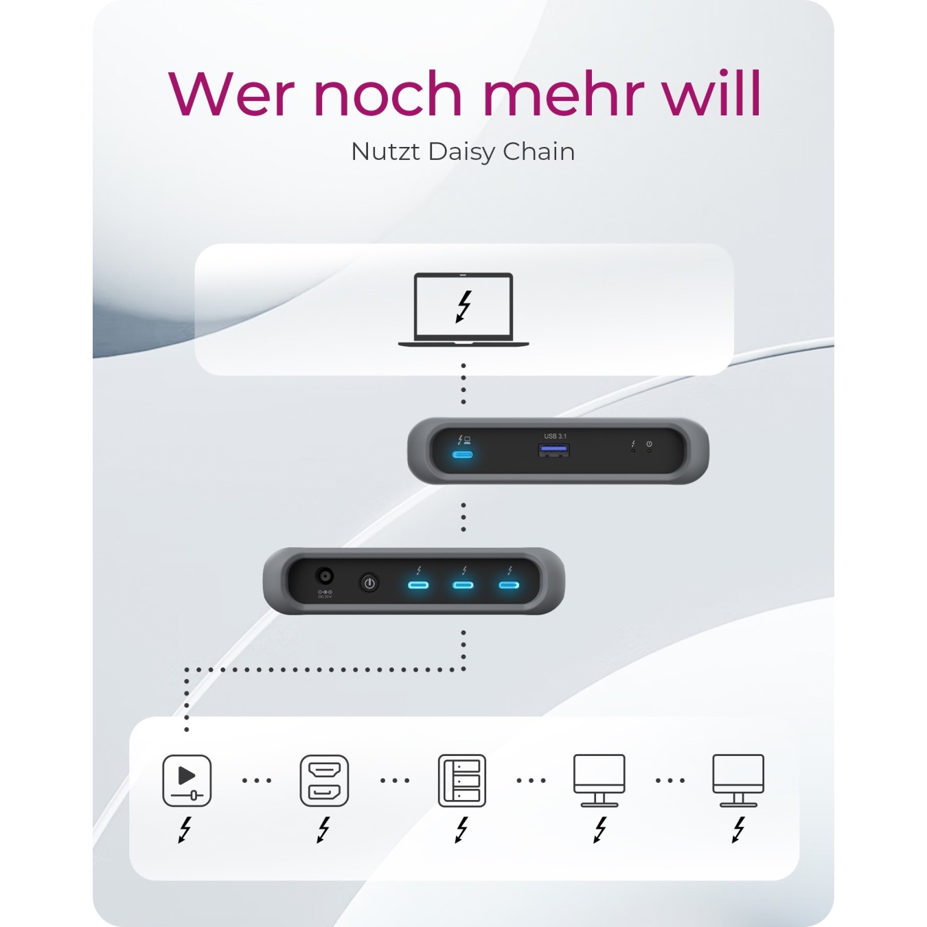 ICY BOX IB-HUB801-TB4 Thunderbolt 4 Hub 4-Port Dock - IB-HUB801-TB4 - Anthracite/Black — Buy in Cyprus with Fast Delivery