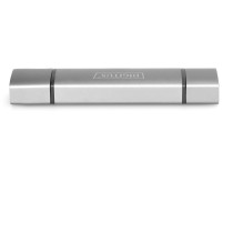 Digitus USB-C + USB 3.0 Card Reader OTG - SD & MicroSD, Aluminium, 5000 Mbit/s, CE, USB 3.2 Gen 1 Type-A/Type-C