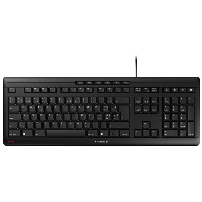 Buy Cherry Keyboard STREAM USB Black - Mechanical, Full-size 105-key, QWERTZ Swi... in Cyprus, Nicosia, Limassol, Larnaka, Pafos