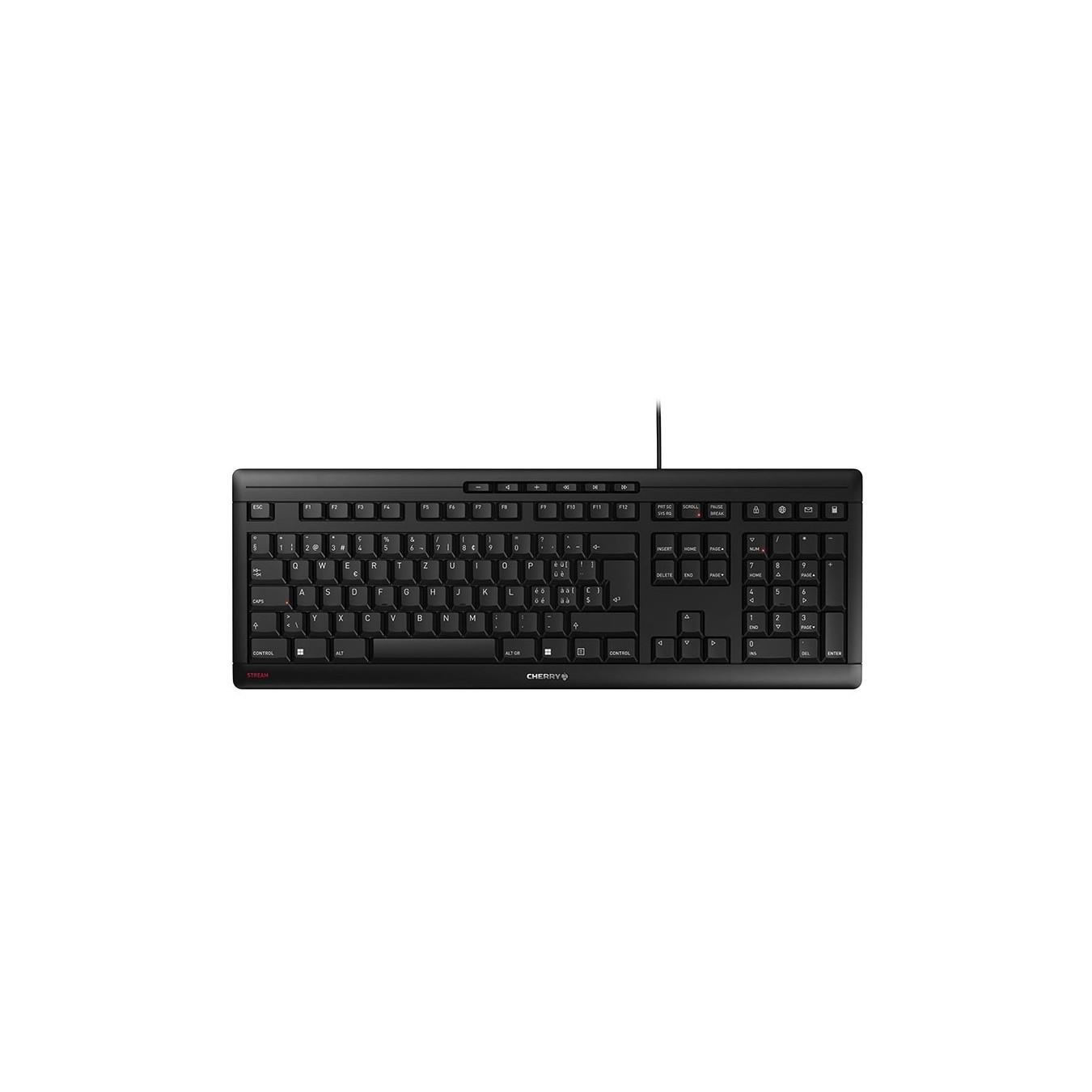 Cherry Keyboard STREAM USB Black - Mechanical, Full-size 105-key, QWERTZ Swiss, Wired — Buy in Cyprus with Fast Delivery