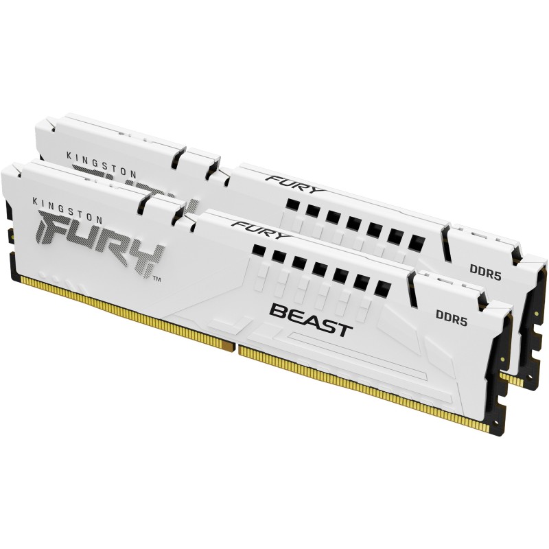 Buy KINGSTON 32GB 6000MT s DDR5 CL30 DIMM Kit of 2 FURY Beast White EXPO - White... in Cyprus, Nicosia, Limassol, Larnaka, Pafos