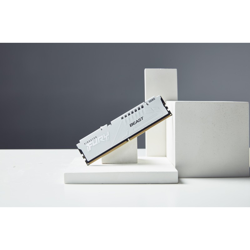 Buy KINGSTON 32GB 6000MT s DDR5 CL30 DIMM Kit of 2 FURY Beast White EXPO - White... in Cyprus, Nicosia, Limassol, Larnaka, Pafos