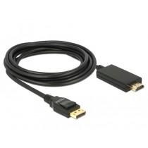 DeLOCK DisplayPort 1.2 to HDMI-A Passive Cable - 85318 - 3 m, Black, 4K — Buy in Cyprus with Fast Delivery