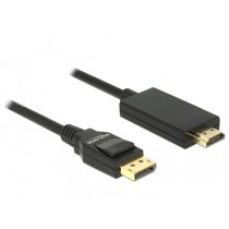 DeLOCK DisplayPort 1.2 to HDMI-A Passive Cable - 85318 - 3 m, Black, 4K — Buy in Cyprus with Fast Delivery