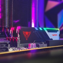 Patriot DIMM 5200 - PVVR564G520C40K - 64 GB kit, 2x32 GB, DDR5-5200 CL40, Unbuffered, Heatsink, Black Viper Venom RGB, Intel XMP
