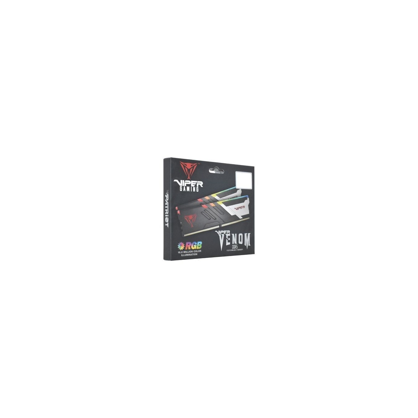 Patriot DIMM 5200 - PVVR564G520C40K - 64 GB kit, 2x32 GB, DDR5-5200 CL40, Unbuffered, Heatsink, Black Viper Venom RGB, Intel XMP