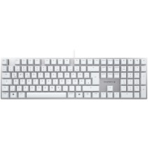Cherry Keyboard KC 200 - KC 200 - Silver/White, 100% Full-size, Wired USB, Cherry MX Silent Red, German QWERTZ