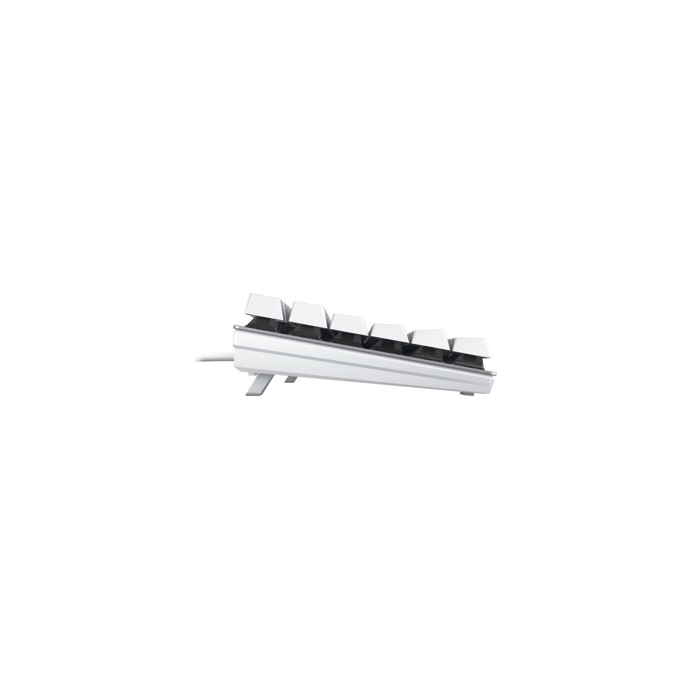 Cherry Keyboard KC 200 - KC 200 - Silver/White, 100% Full-size, Wired USB, Cherry MX Silent Red, German QWERTZ