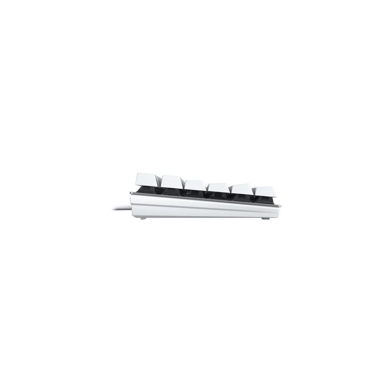 Cherry Keyboard KC 200 - KC 200 - Silver/White, 100% Full-size, Wired USB, Cherry MX Silent Red, German QWERTZ