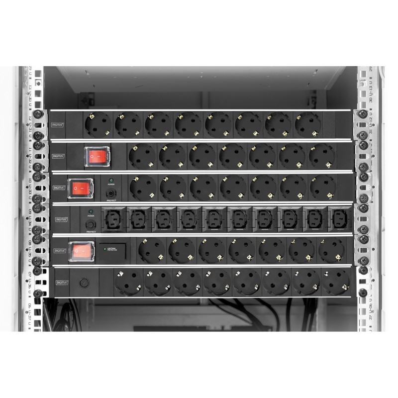 Buy DIGITUS 7-Outlet 1U Aluminum Power Strip with Schuko Type F Plug, 2 m Lead, ... in Cyprus, Nicosia, Limassol, Larnaka, Pafos