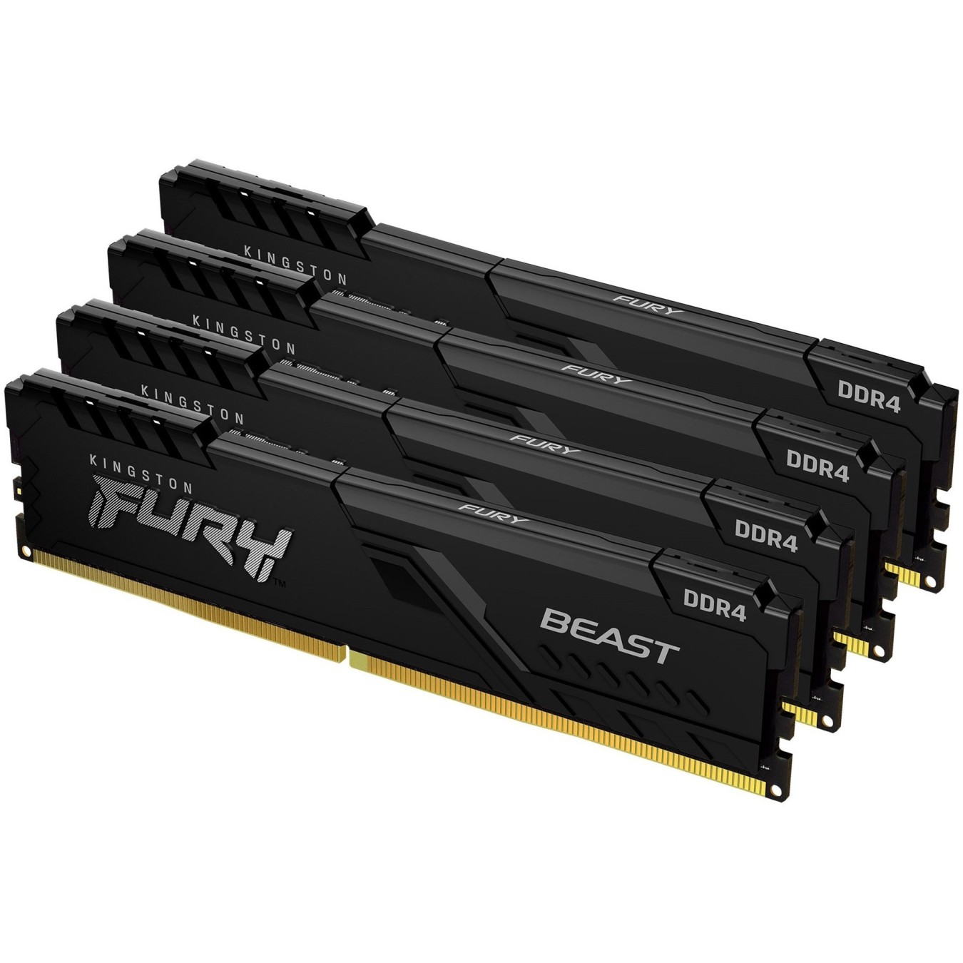 Kingston 256GB DDR4-3600 CL18 FURY Beast DIMM Kit 4 Black — Buy in Cyprus with Fast Delivery