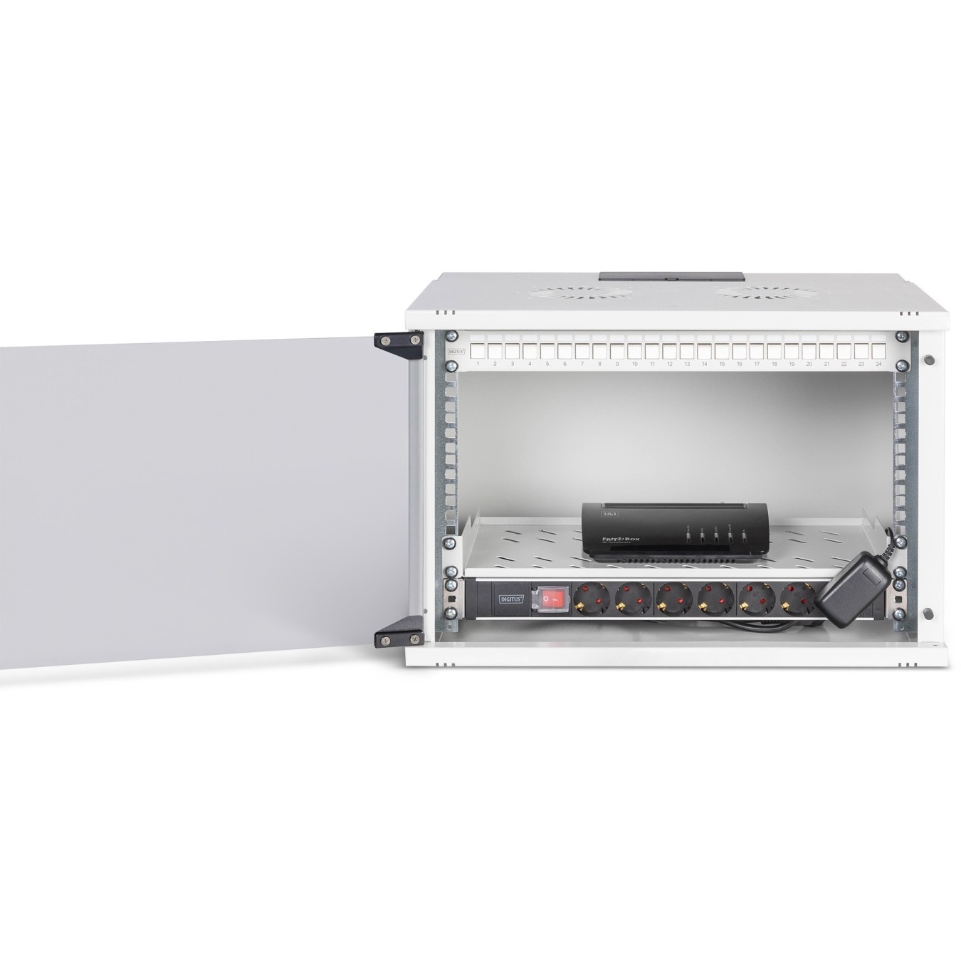 DIGITUS Wall Mount Rack - 7U - 540x400 mm - Grey — Buy in Cyprus with Fast Delivery