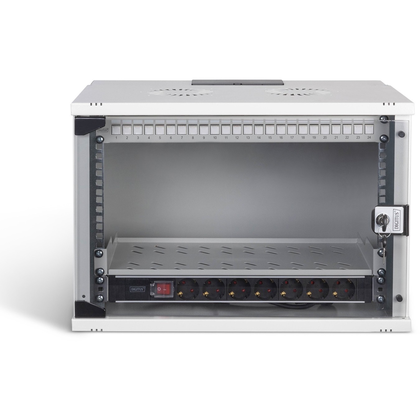 DIGITUS Wall Mount Rack - 7U - 540x400 mm - Grey — Buy in Cyprus with Fast Delivery