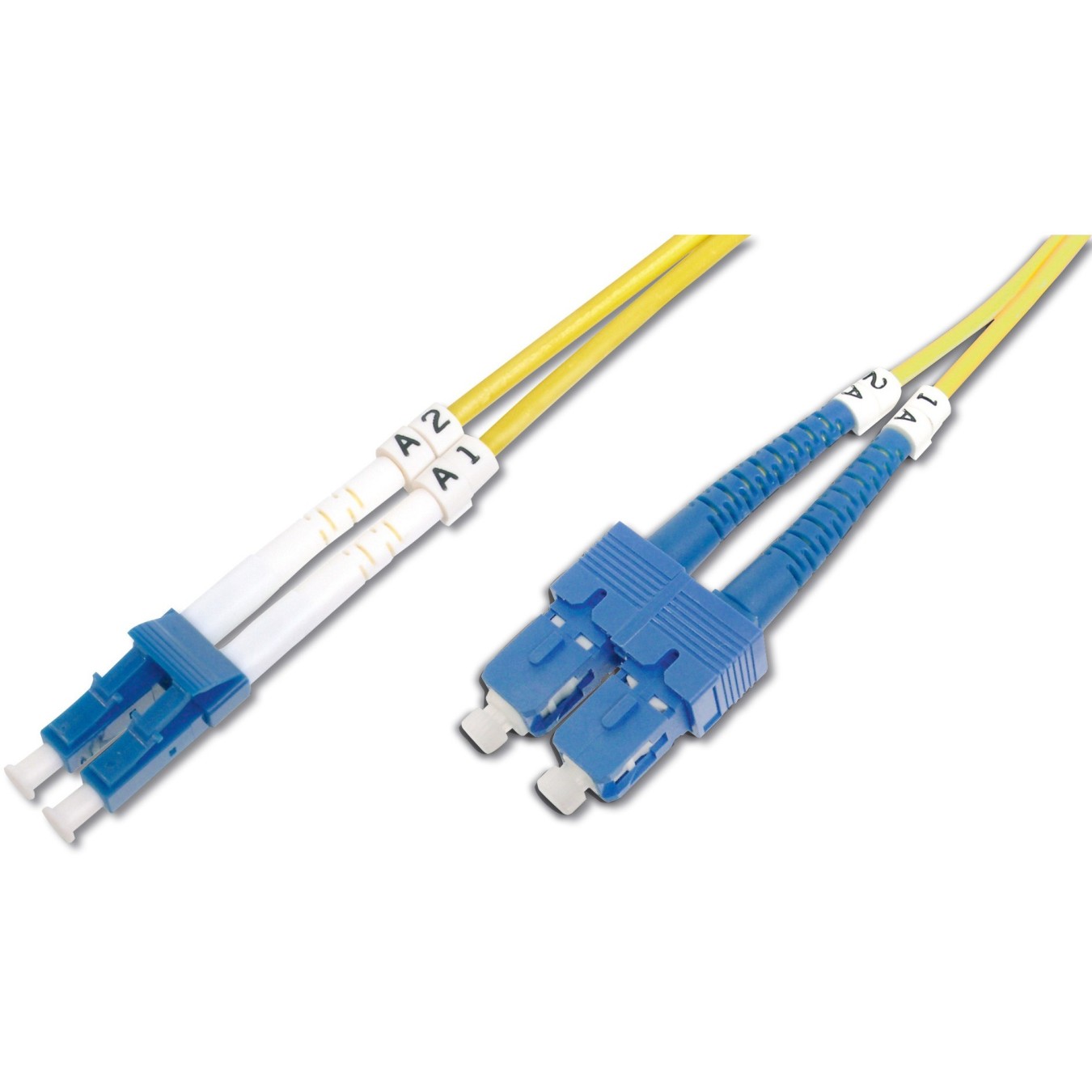 DIGITUS LWL Patchkabel LC to SC 5.00m Singlemode OS2 Duplex - Yellow — Buy in Cyprus with Fast Delivery