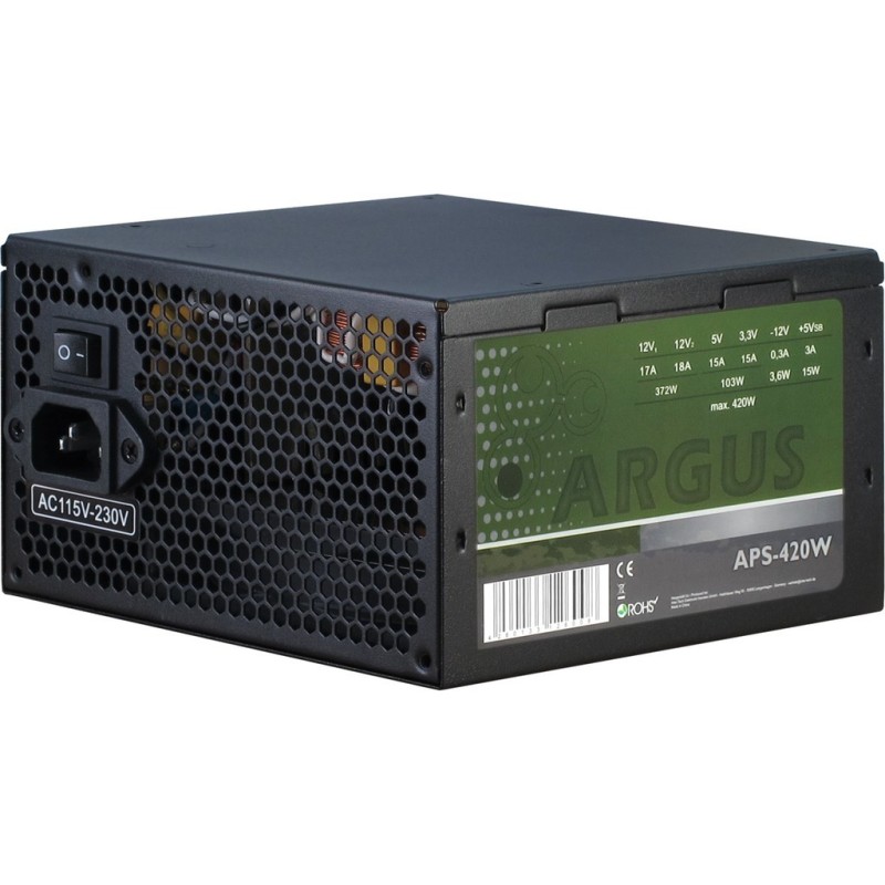 Buy Inter-Tech Argus PSU - APS-420W - Black ATX, 420 W, Non-Modular, 12 cm Fan in Cyprus, Nicosia, Limassol, Larnaka, Pafos