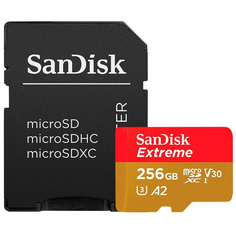 Buy CARD EXTREME PLUS MICROXC 256GB+SD - MicroSDXC Card, 256GB, U3, V30, A2, Cla... in Cyprus, Nicosia, Limassol, Larnaka, Pafos