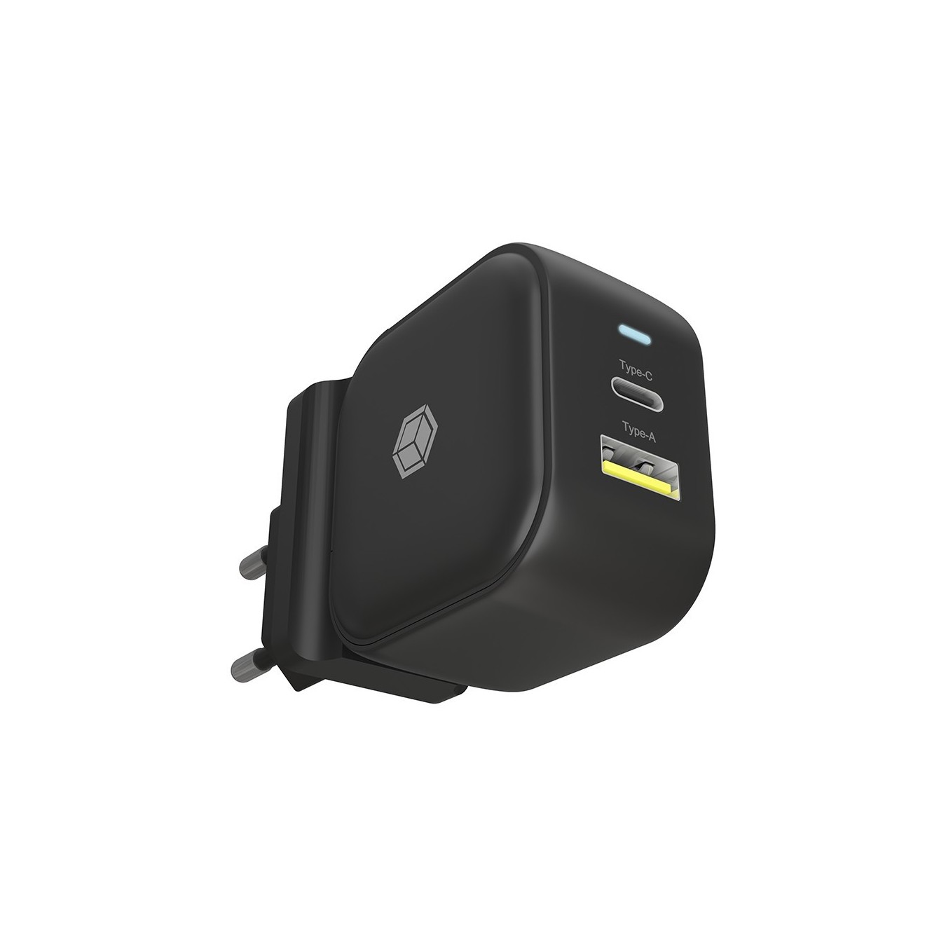 ICY BOX Charger 38W 2-Port USB-A 18W USB-C 30W Black — Buy in Cyprus with Fast Delivery