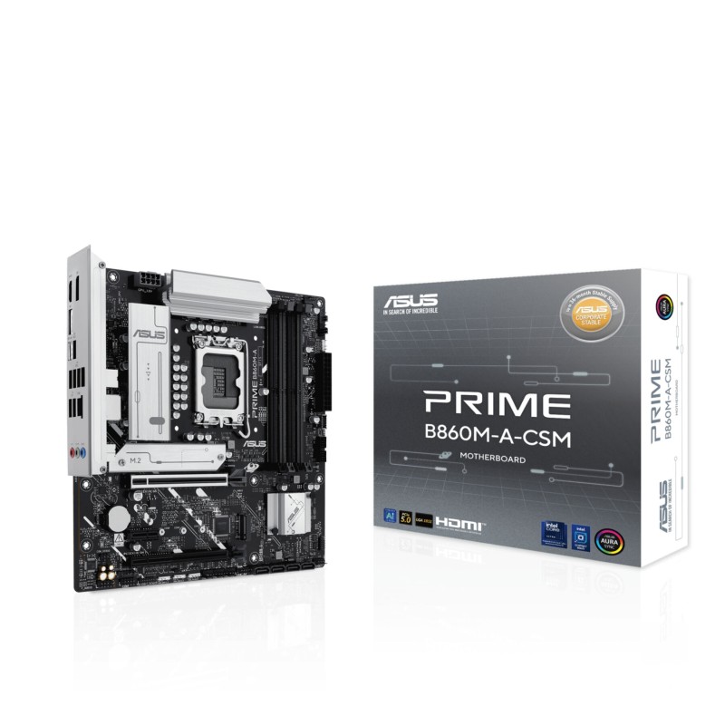 Buy ASUS PRIME B860M-A-CSM - LGA1851 Micro-ATX, DDR5, Up to 256GB, PCIe 4.0, 2.5... in Cyprus, Nicosia, Limassol, Larnaka, Pafos
