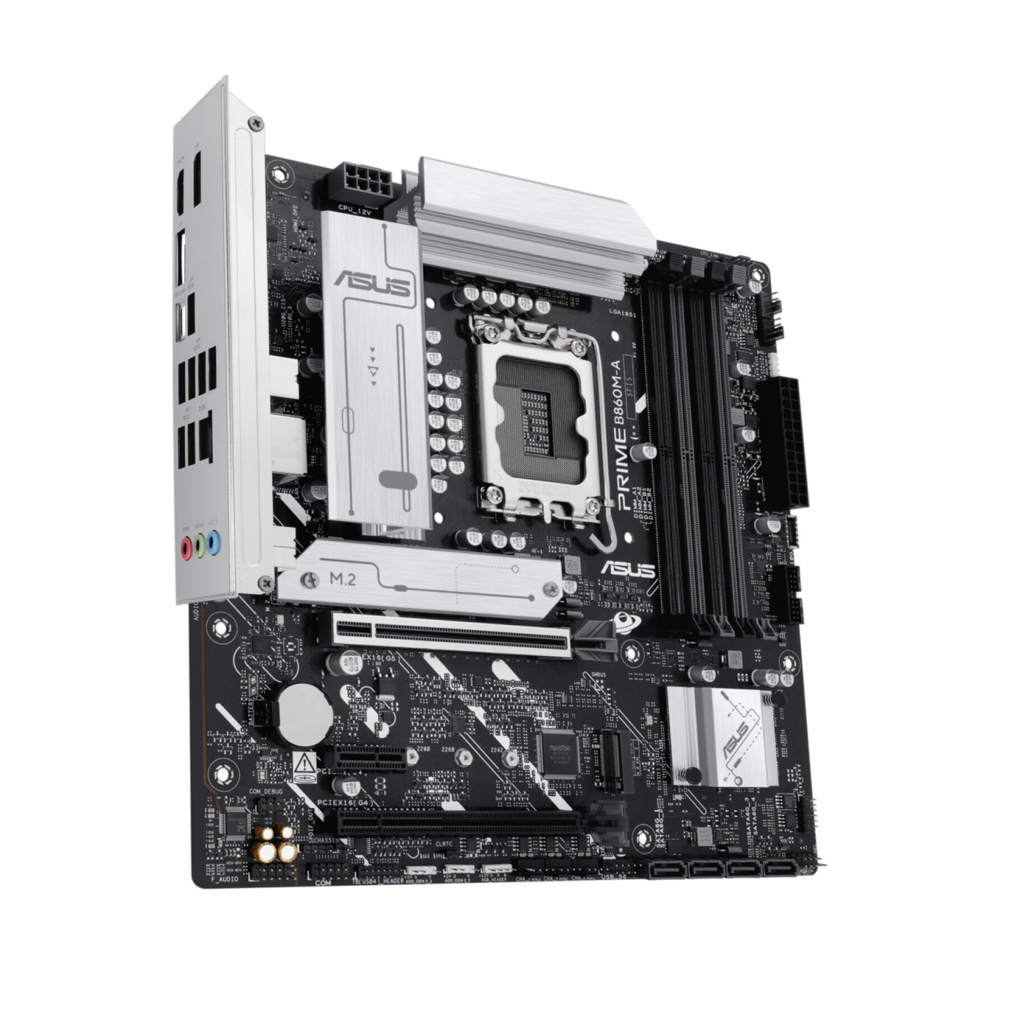 ASUS PRIME B860M-A-CSM - LGA1851 Micro-ATX, DDR5, Up to 256GB, PCIe 4.0, 2.5Gb LAN, 7.1 Audio (Boxed)