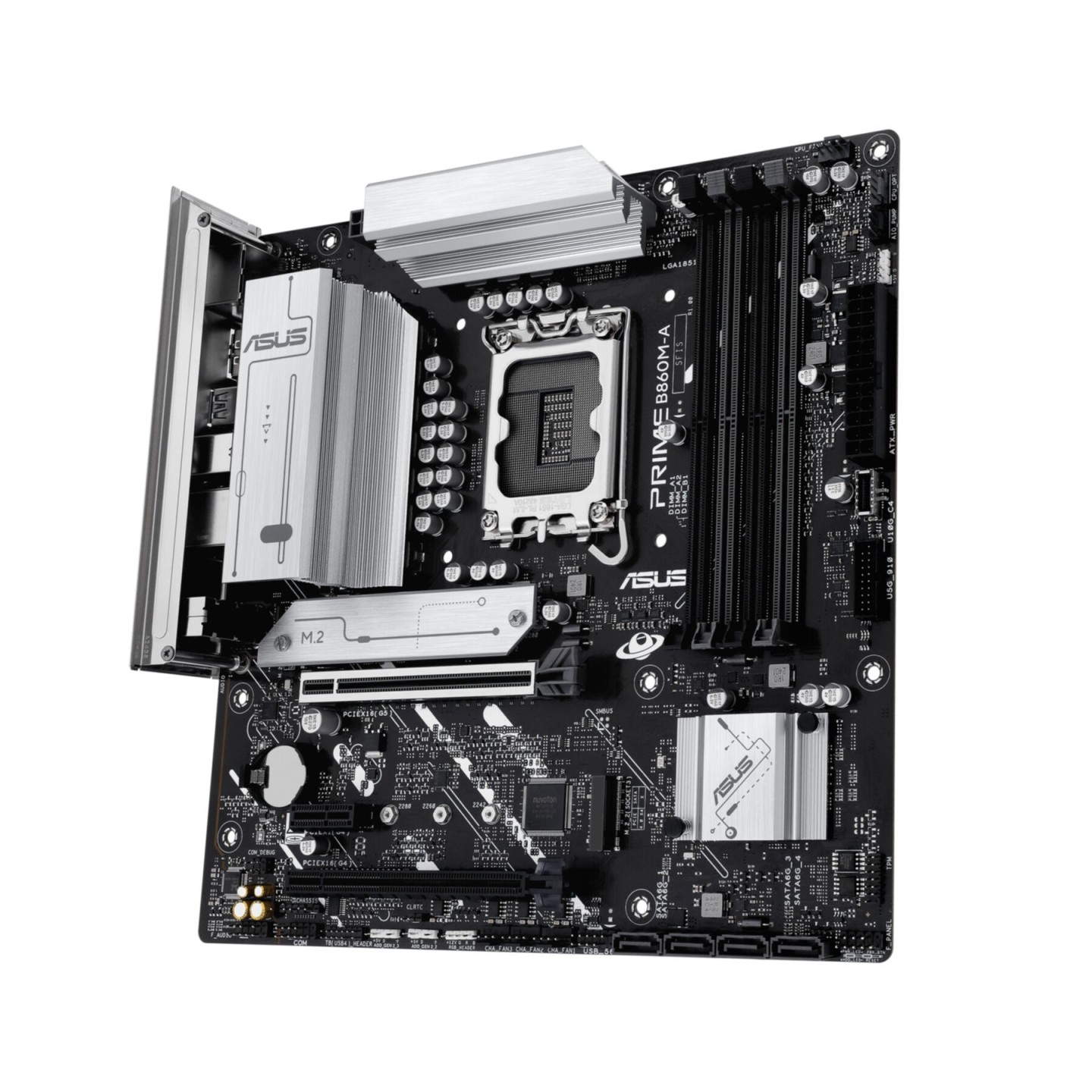 ASUS PRIME B860M-A-CSM - LGA1851 Micro-ATX, DDR5, Up to 256GB, PCIe 4.0, 2.5Gb LAN, 7.1 Audio (Boxed)