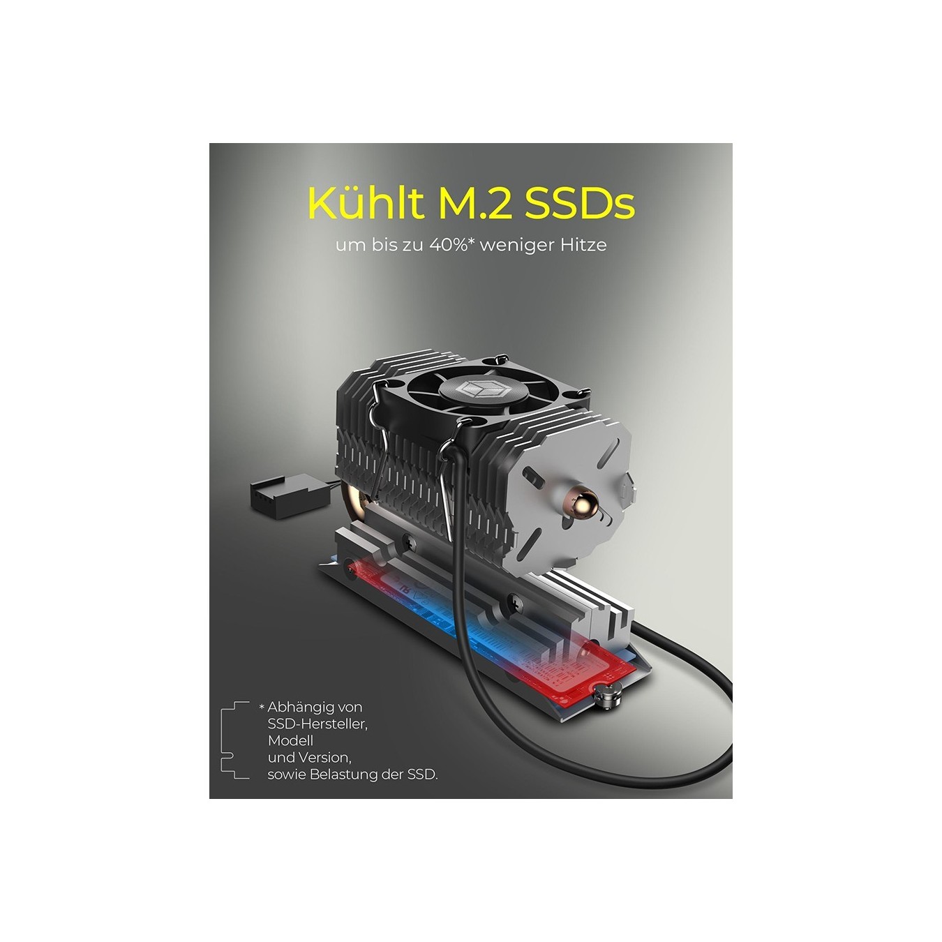 K Heatsink IcyBox SSD M.2 Swivel - M.2 SSD Cooler — Buy in Cyprus with Fast Delivery