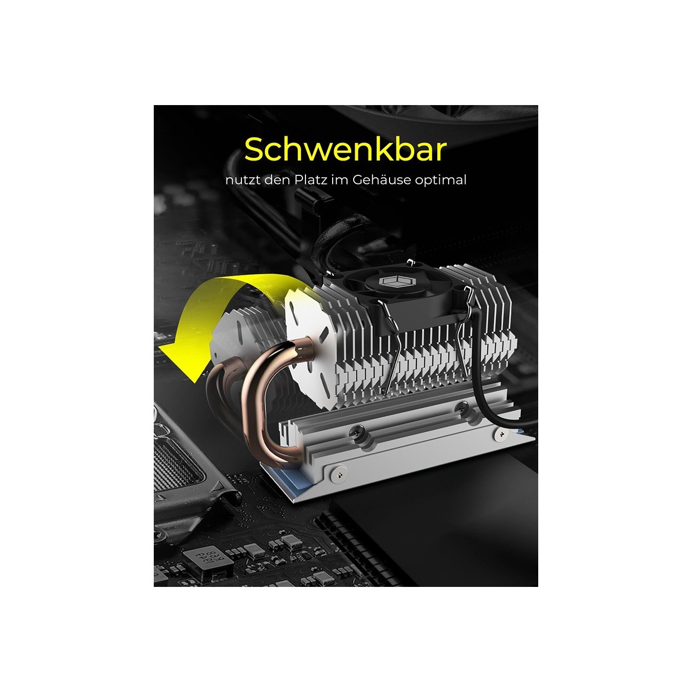 K Heatsink IcyBox SSD M.2 Swivel - M.2 SSD Cooler — Buy in Cyprus with Fast Delivery
