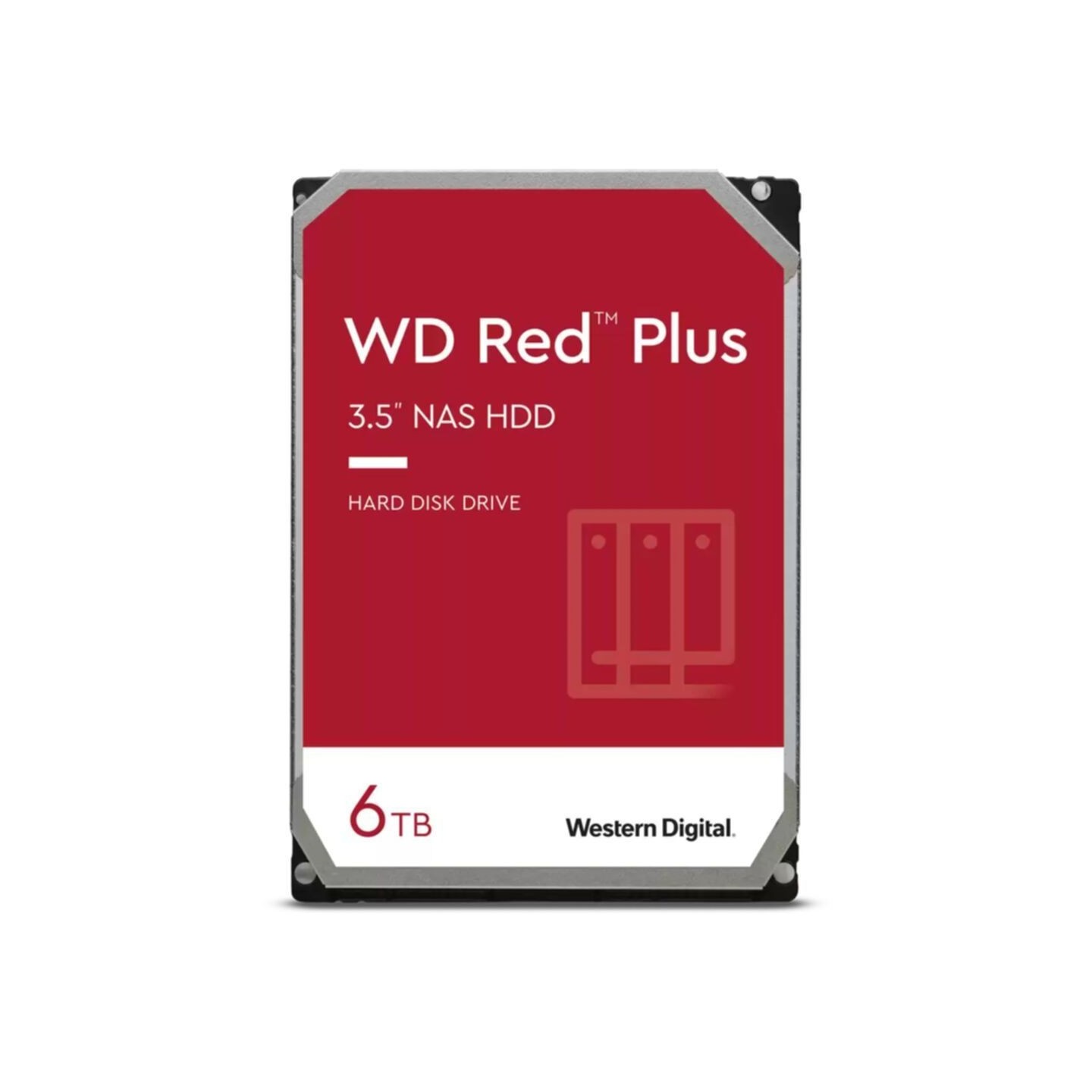 WD Red Plus WD60EFPX - 6TB 3.5" NAS HDD, SATA III 6Gb/s, 5400 RPM, 256MB Cache (Boxed) — Buy in Cyprus with Fast Delivery