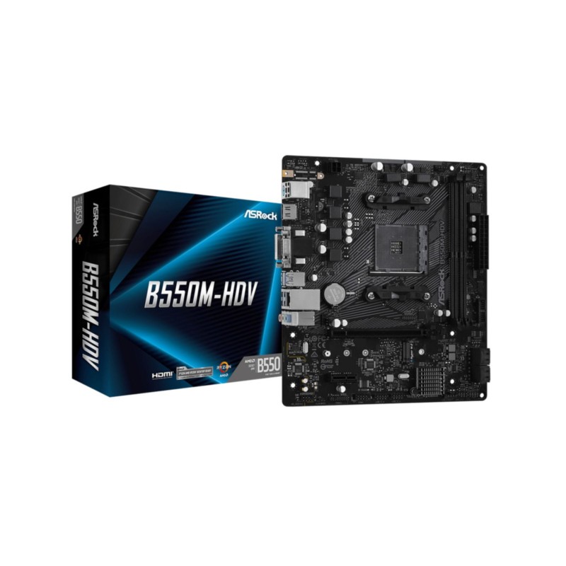 Buy ASRock B550M-HDV - AM4 Micro-ATX Motherboard - B550, PCIe Gen4 M.2, 64GB max... in Cyprus, Nicosia, Limassol, Larnaka, Pafos