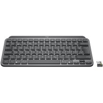 MX Keys Mini for Business - Graphite, Mini wireless keyboard with RF/Bluetooth, Scissor switches