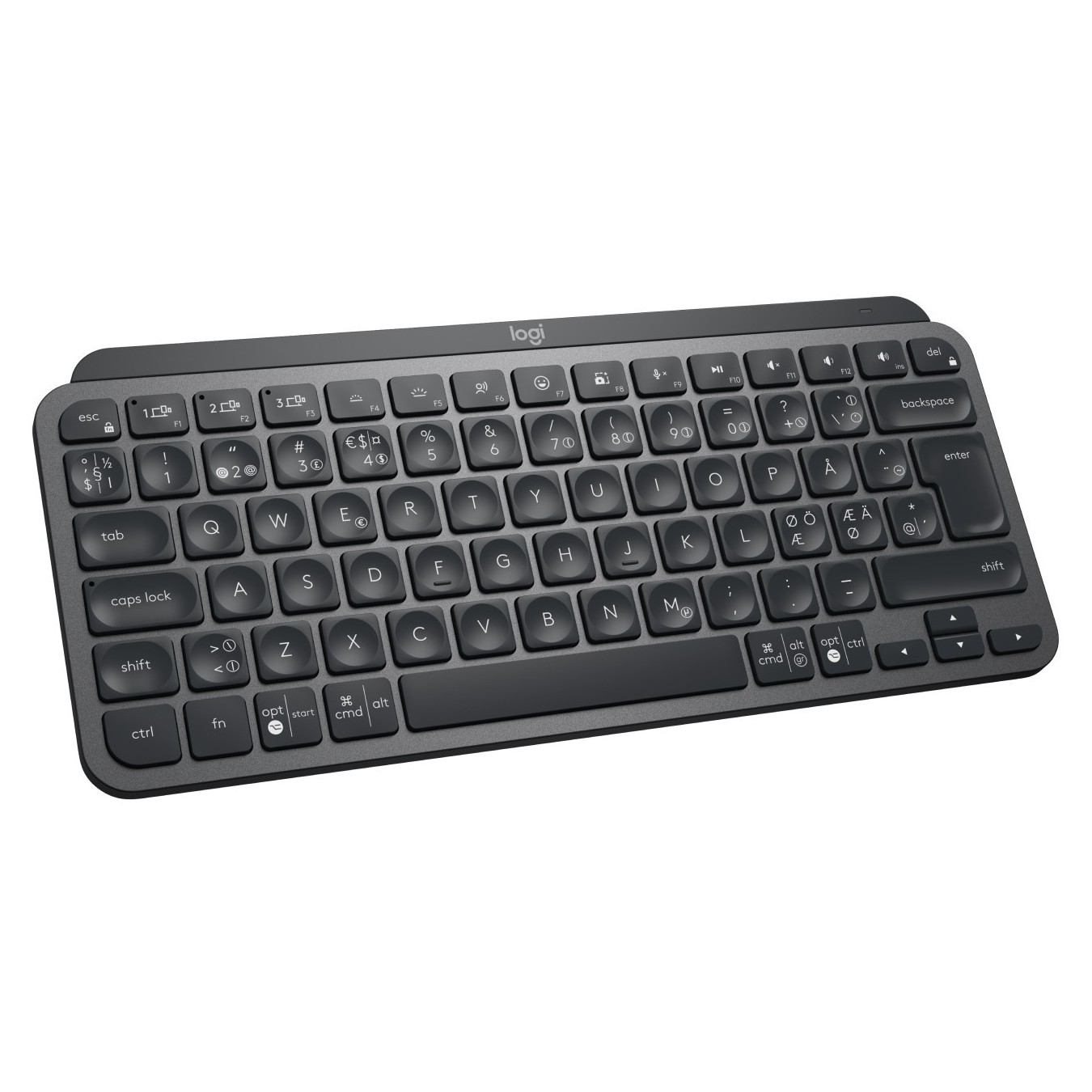 MX Keys Mini for Business - Graphite, Mini wireless keyboard with RF/Bluetooth, Scissor switches
