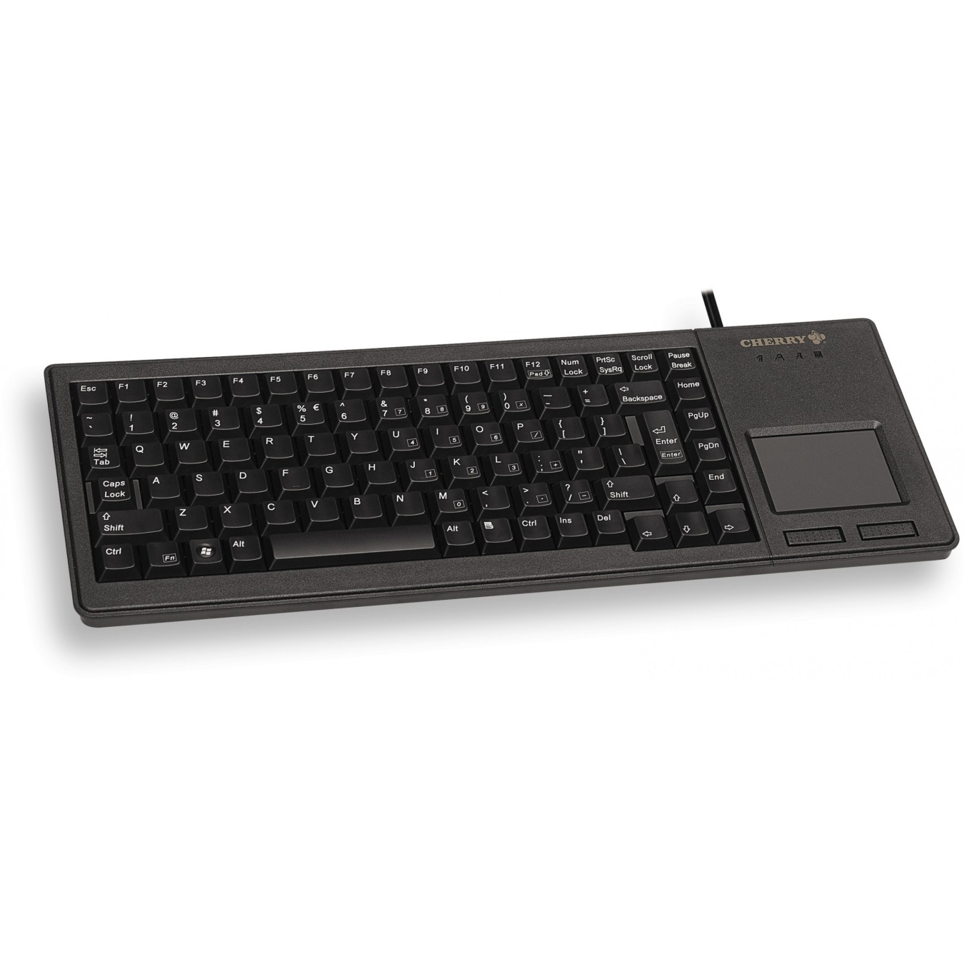 CHERRY XS TOUCHPAD BLACK - G84-5500 - 89-key Full-size Nordic QWERTY, Mechanical, USB Wired, Touchpad