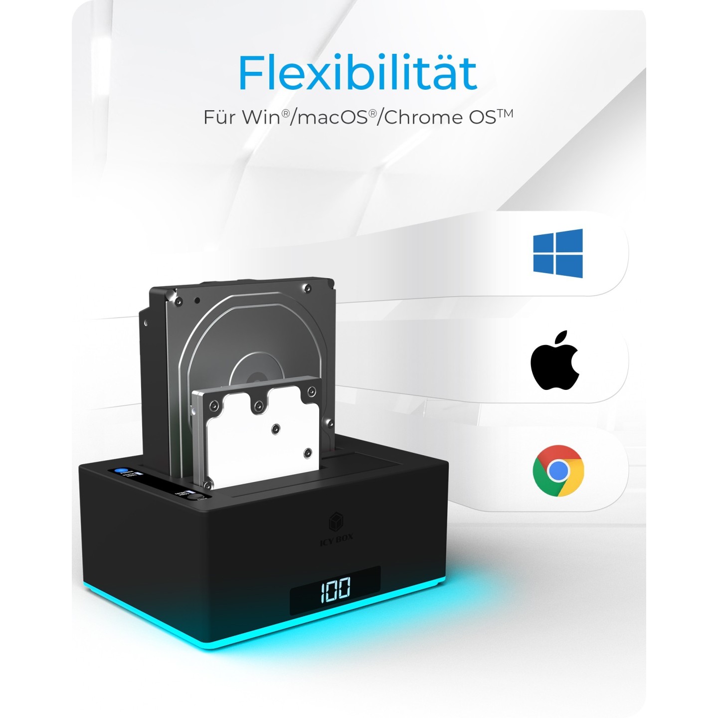 ICY BOX Dockingstation 6.4cm (2.5) & 8.9cm (3.5) SATA - USB 3.0 — Buy in Cyprus with Fast Delivery