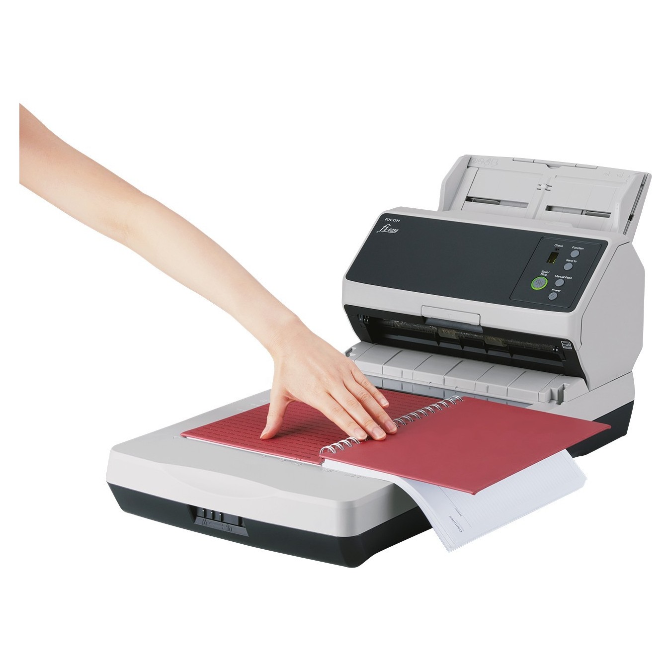Fujitsu Document Scanner - fi-8250 - Flatbed Included, 50-Sheet ADF, Duplex, USB 3.2, LAN — Buy in Cyprus with Fast Delivery
