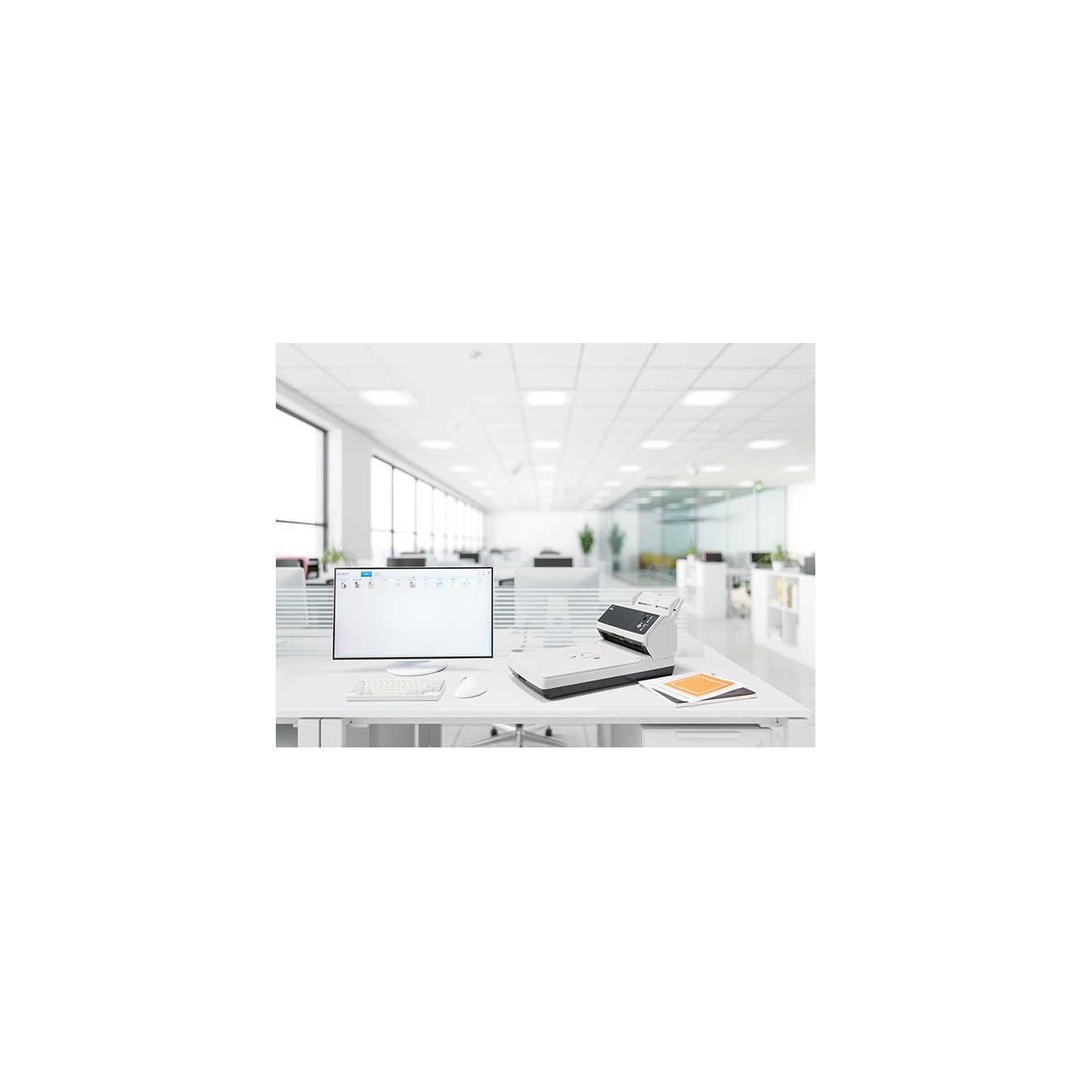 Fujitsu Document Scanner - fi-8250 - Flatbed Included, 50-Sheet ADF, Duplex, USB 3.2, LAN — Buy in Cyprus with Fast Delivery
