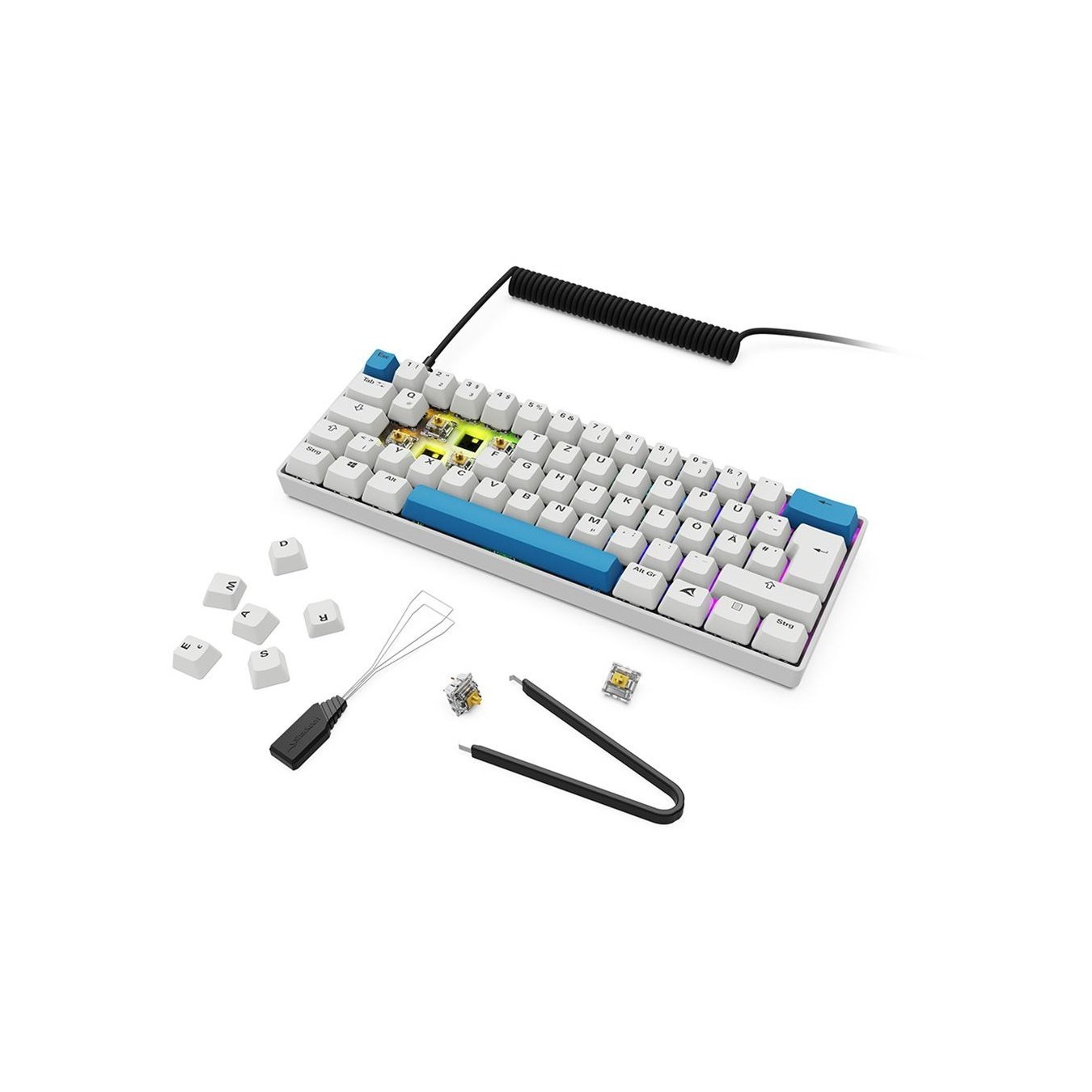 Sharkoon Gaming Keyboard Skiller SGK50S4 Gen2 - SGK50S4 Gen2 - PBT White Gel DE Layout — Buy in Cyprus with Fast Delivery