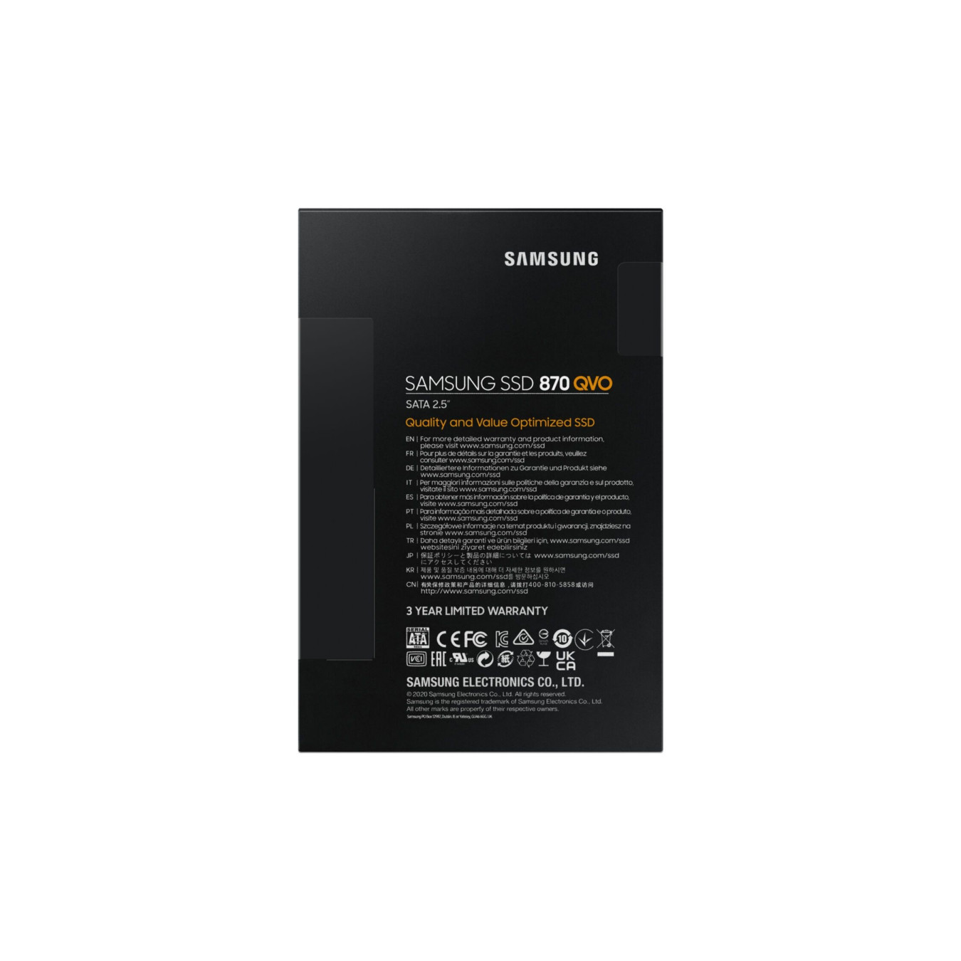 Samsung 870 QVO - MZ-77Q1T0BW - 1TB SATA III 2.5in QLC Internal SSD, Up to 560/530 MB/s — Buy in Cyprus with Fast Delivery