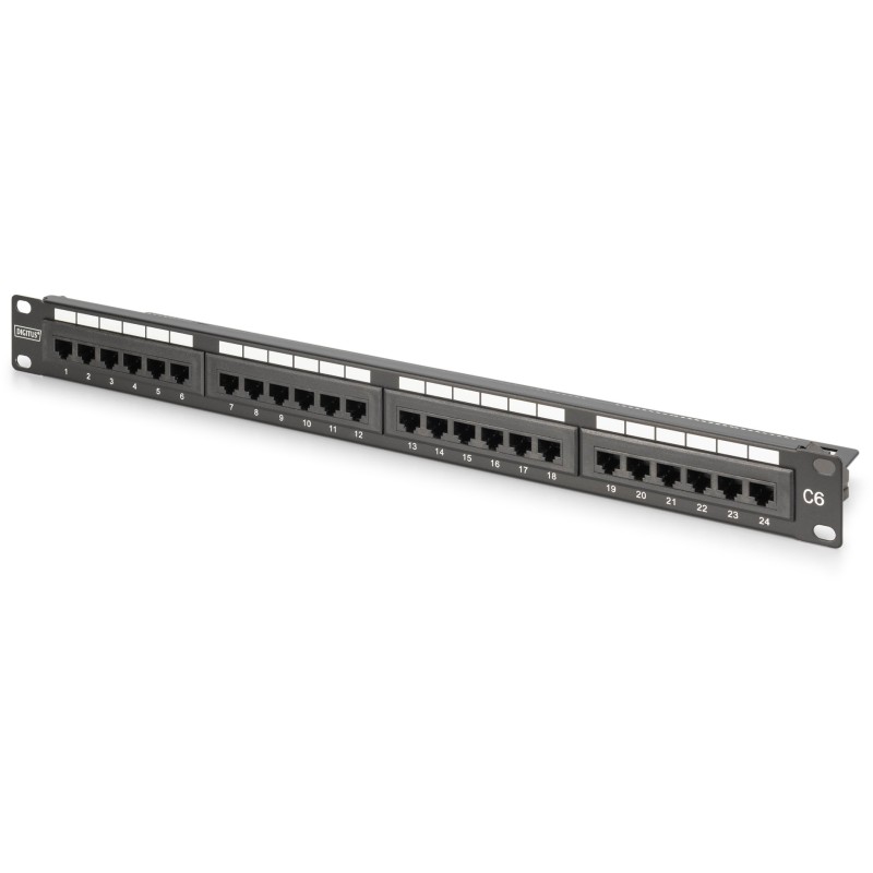 Buy DIGITUS Patch Panel 1U 24-Port Cat6 Unshielded Black in Cyprus, Nicosia, Limassol, Larnaka, Pafos