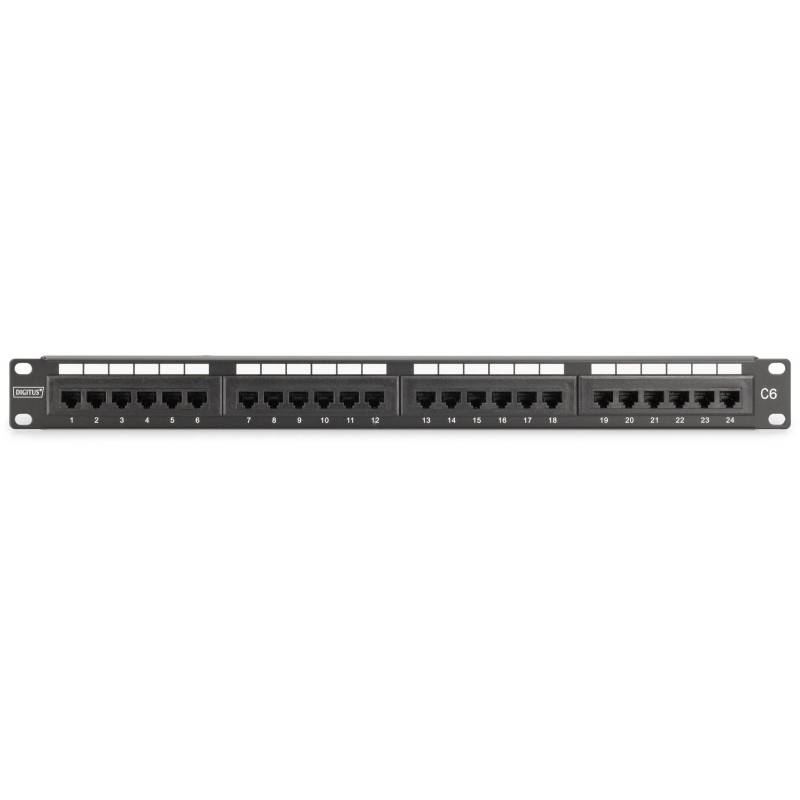 Buy DIGITUS Patch Panel 1U 24-Port Cat6 Unshielded Black in Cyprus, Nicosia, Limassol, Larnaka, Pafos