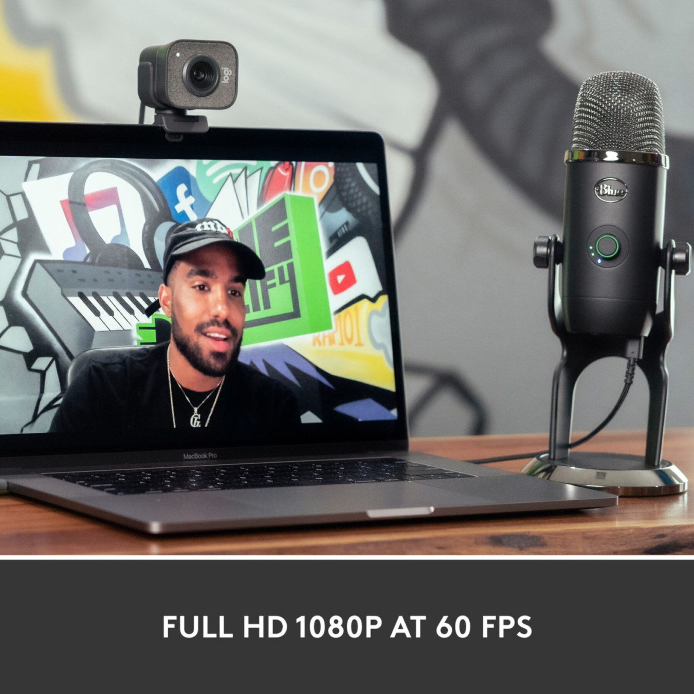 Logitech StreamCam - 960-001281 - Full HD 1080p 60fps, USB-C, Dual Microphones, Autofocus, Graphite