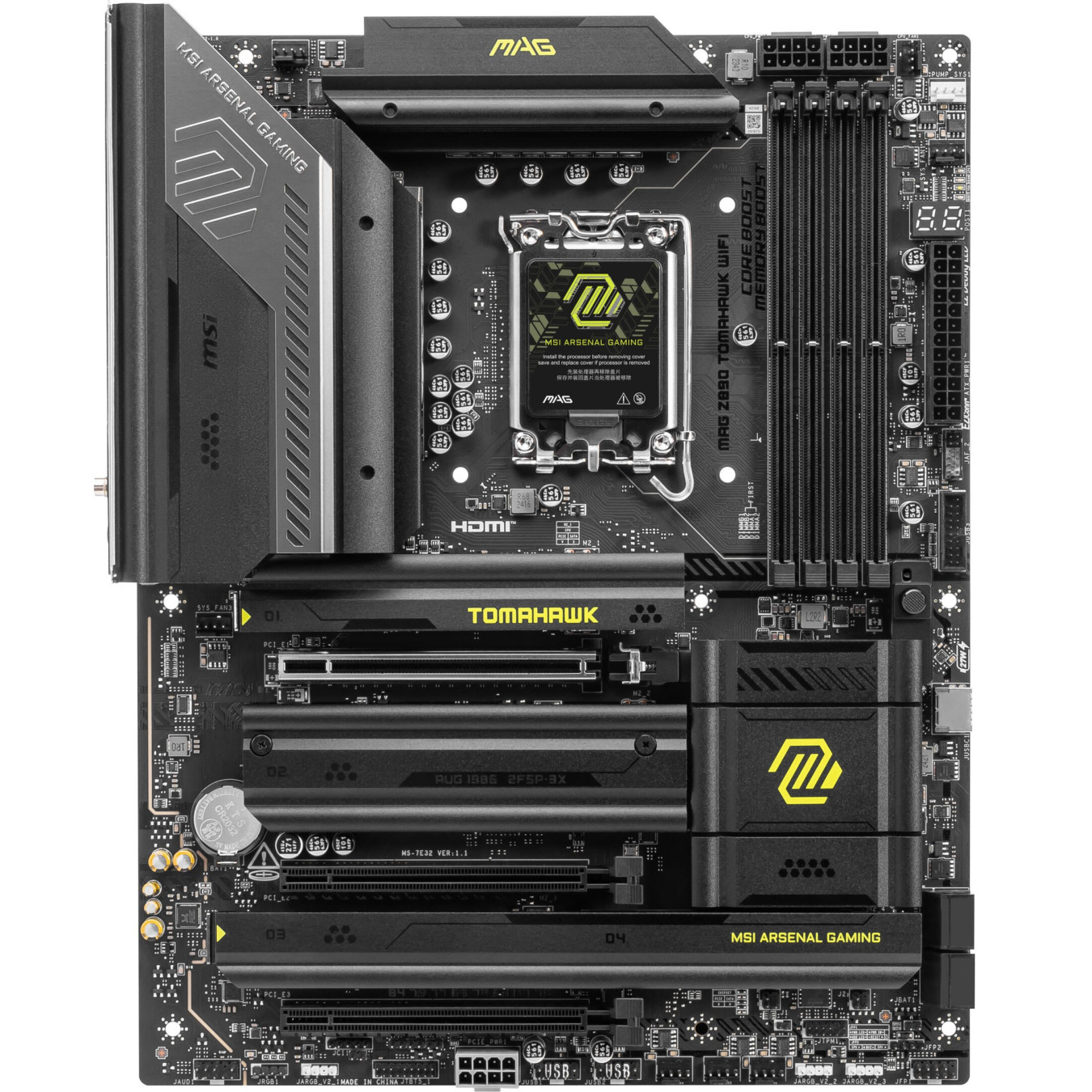 MSI MAG Z890 TOMAHAWK WIFI - LGA1851 - ATX, Wi-Fi 7, Thunderbolt 4, PCIe 5.0, 256GB Max RAM — Buy in Cyprus with Fast Delivery