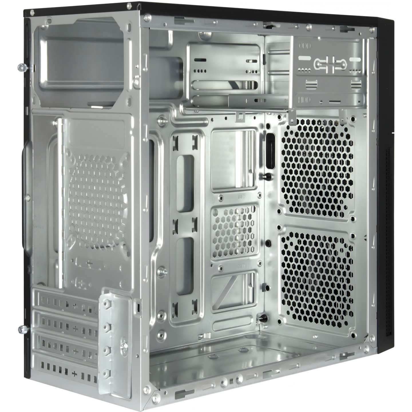 Inter-Tech IT-6521 Straight Micro-ATX/Mini-ITX Micro Tower PC Case - Black (Boxed) — Buy in Cyprus with Fast Delivery