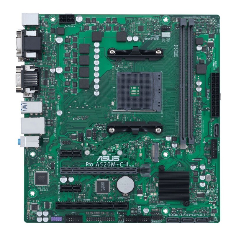 Buy ASUS Pro A520M-C II CSM - AM4 A520 Micro-ATX Motherboard, DDR4 64GB, M.2, HD... in Cyprus, Nicosia, Limassol, Larnaka, Pafos