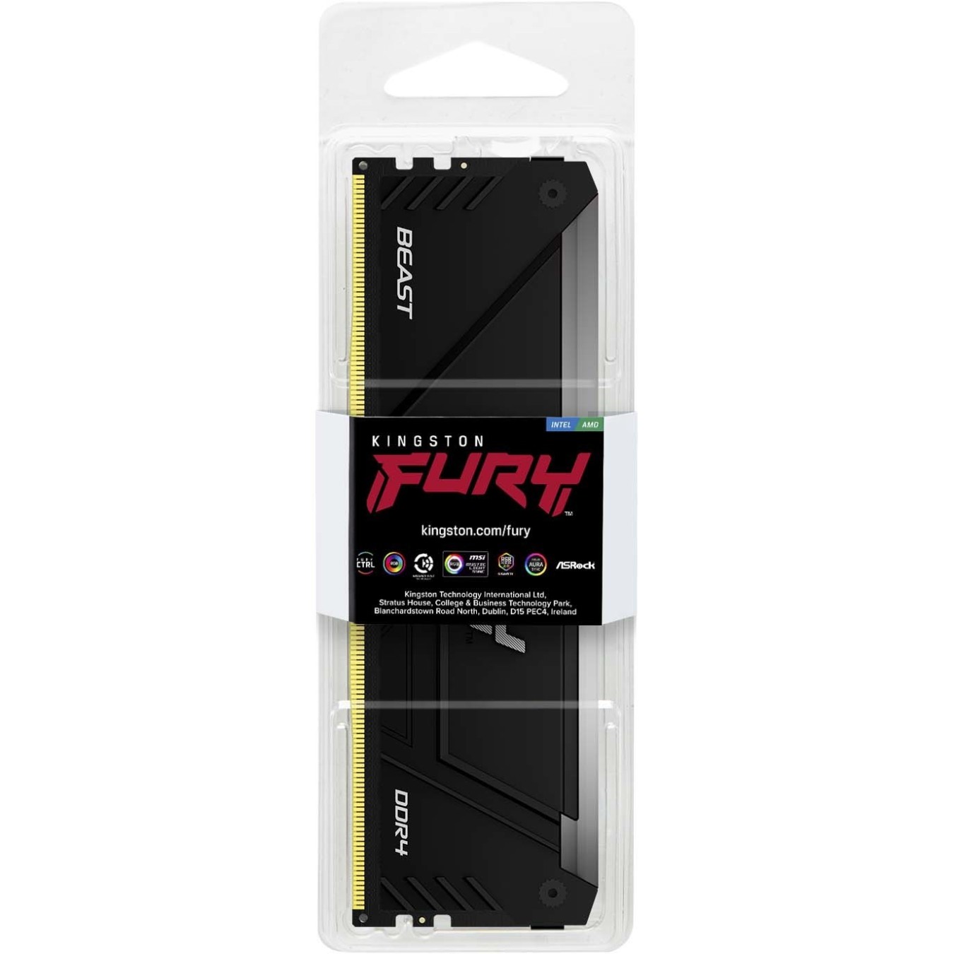 Kingston 16GB 3600MT/s DDR4 CL18 DIMM FURY Beast RGB — Buy in Cyprus with Fast Delivery